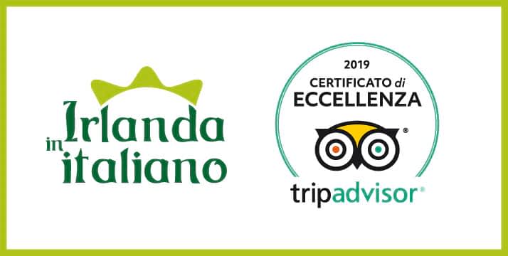 certificato eccellenza 2019 Irlanda in Italiano